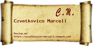 Czvetkovics Marcell névjegykártya